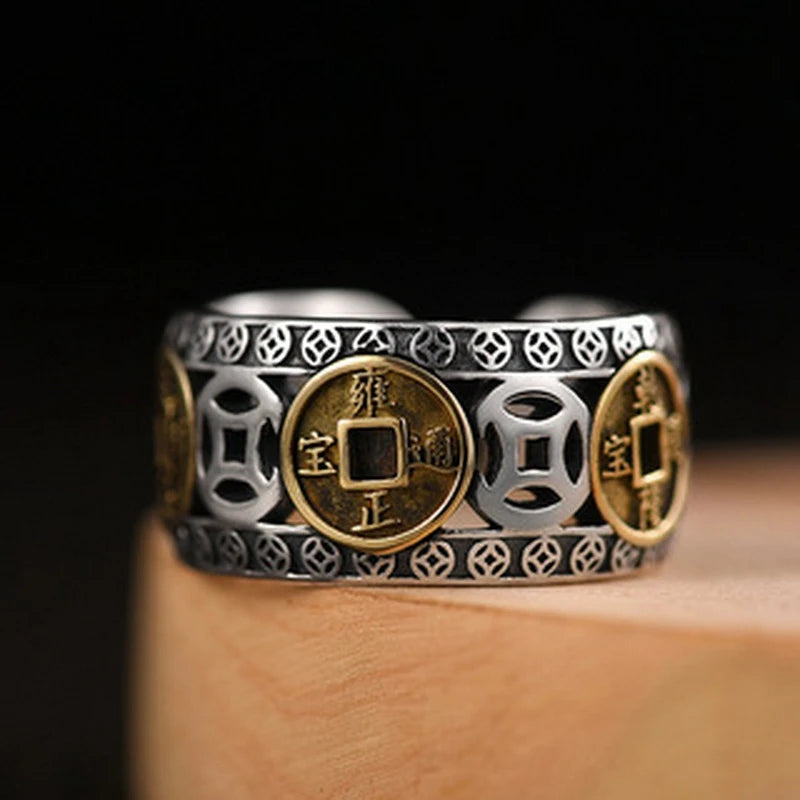 Adjustable Feng Shui Pixiu Wealth Amulet Ring