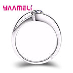 Vintage 925 Silver Plated Round Cubic Zirconia Promise Ring