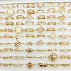 30-Piece Boho Gold Stacking Ring Set
