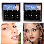 24-Piece Surgical Steel Crystal Nose Studs Set