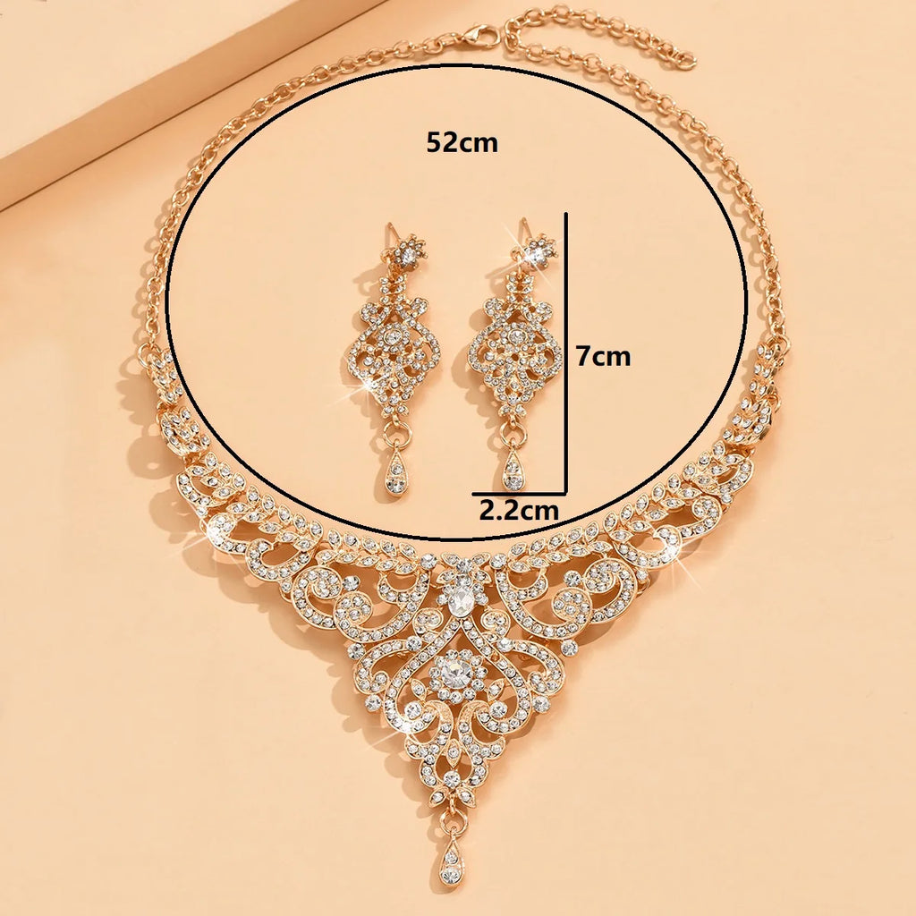 Luxury Palace Style Rhinestone Bridal Jewelry Set