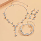 Elegant 4-Piece Sunflower Claw Chain Jewelry Set