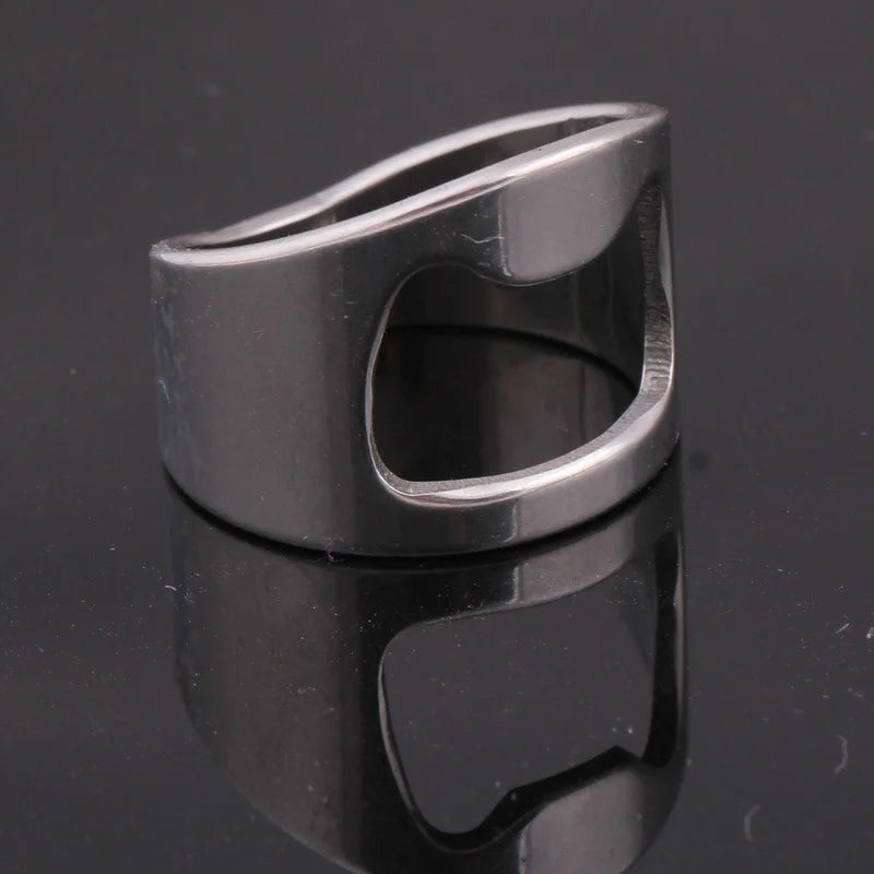 Stainless Steel Beer Bottle Opener Ring Gadget