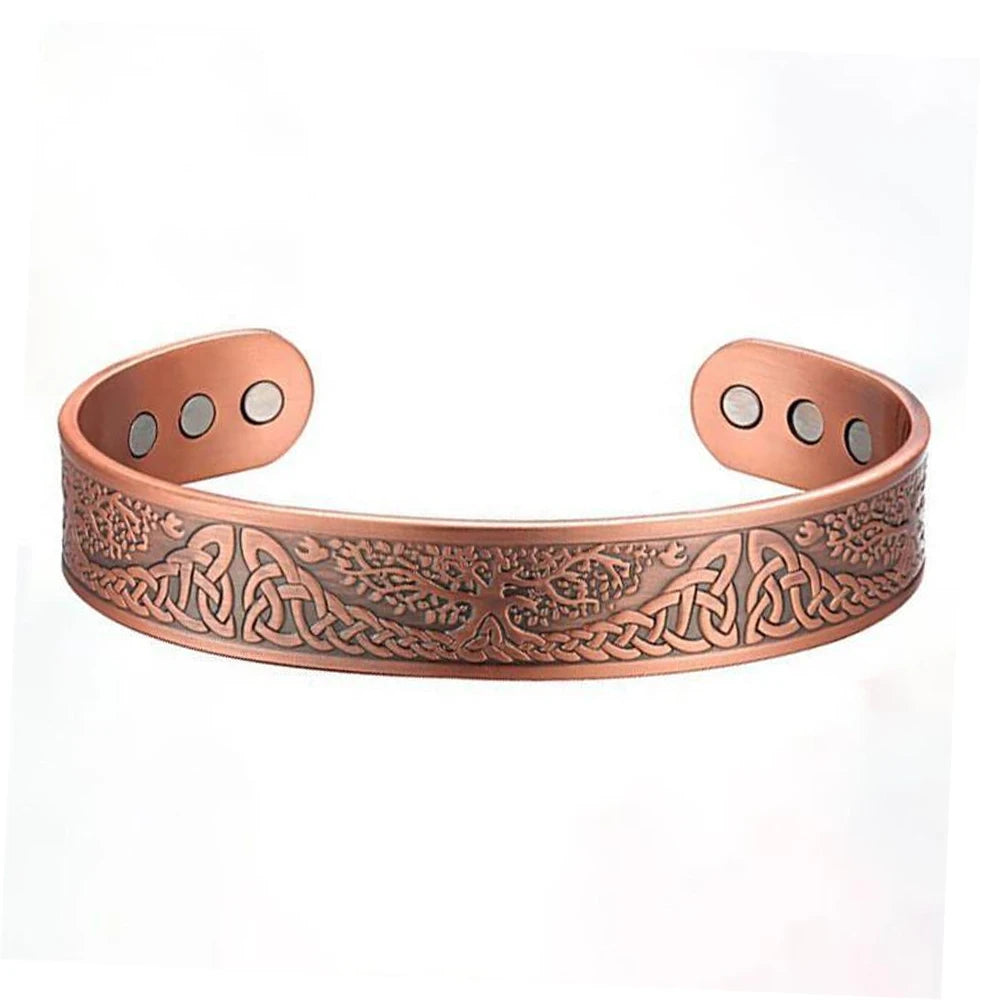 Vintage Antique Copper Magnetic Cuff Bracelet