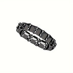Double-Row Black Magnetic Energy Bead Bracelet