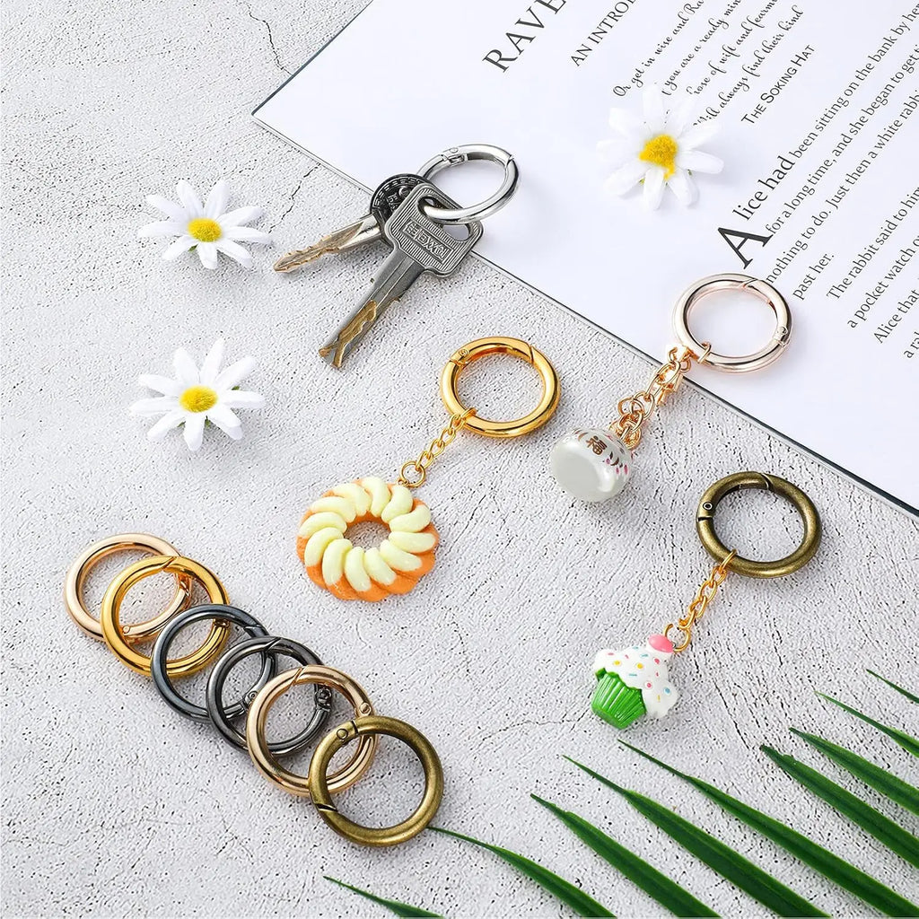 1-Inch Round Carabiner Spring O-Rings for Purses & Keys