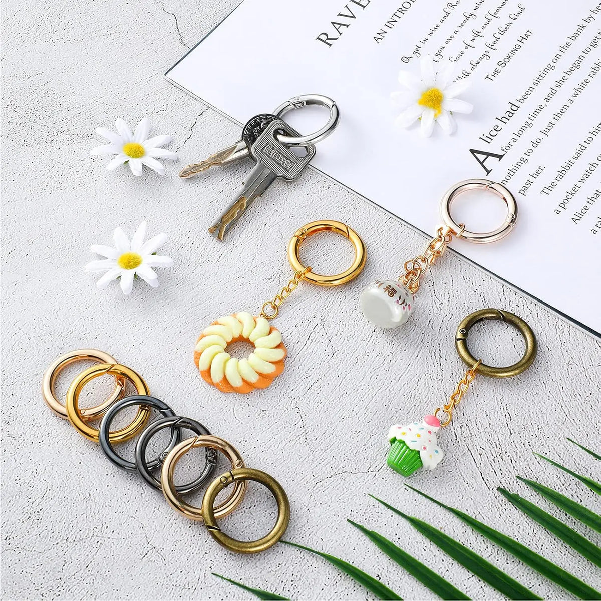 1-Inch Round Carabiner Spring O-Rings for Purses & Keys