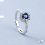 Elegant 925 Sterling Silver Zircon Engagement Ring