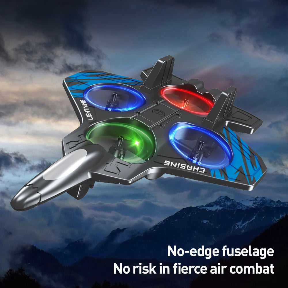 LED RC Stunt Fighter Jet | 360° Remote Control Airplane