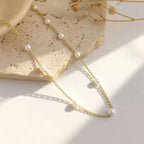 Elegant Double-Layer Pearl Chain Necklace for Women